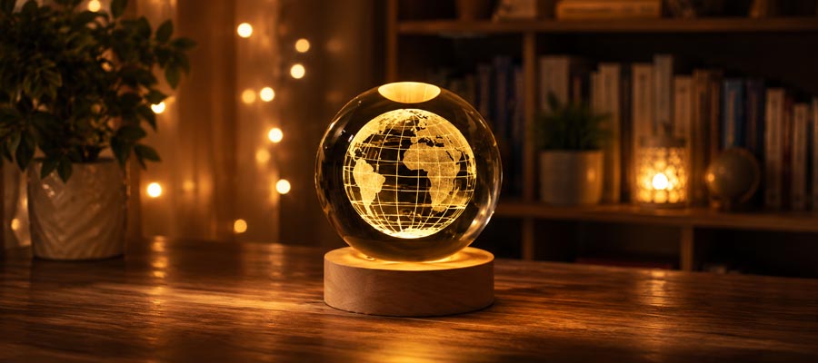 Glob de cristal Lămpi 3D