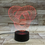 Hurok 7 színű 3D led lámpa