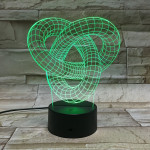 Hurok 7 színű 3D led lámpa