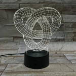 Hurok 7 színű 3D led lámpa