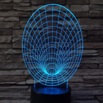 Féreglyuk 7 színű 3D led lámpa