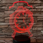 Ébresztő óra 7 színű 3D led lámpa