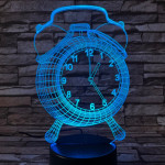Ébresztő óra 7 színű 3D led lámpa
