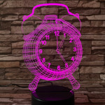 Ébresztő óra 7 színű 3D led lámpa