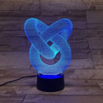 Végtelen hurok 7 színű 3D led lámpa