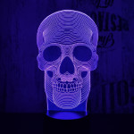 Koponya 3D led lámpa
