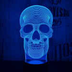 Koponya 3D led lámpa