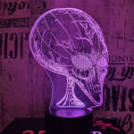 Ufó fej 7 színű 3D led lámpa