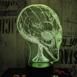 Ufó fej 7 színű 3D led lámpa