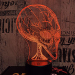 Ufó fej 7 színű 3D led lámpa