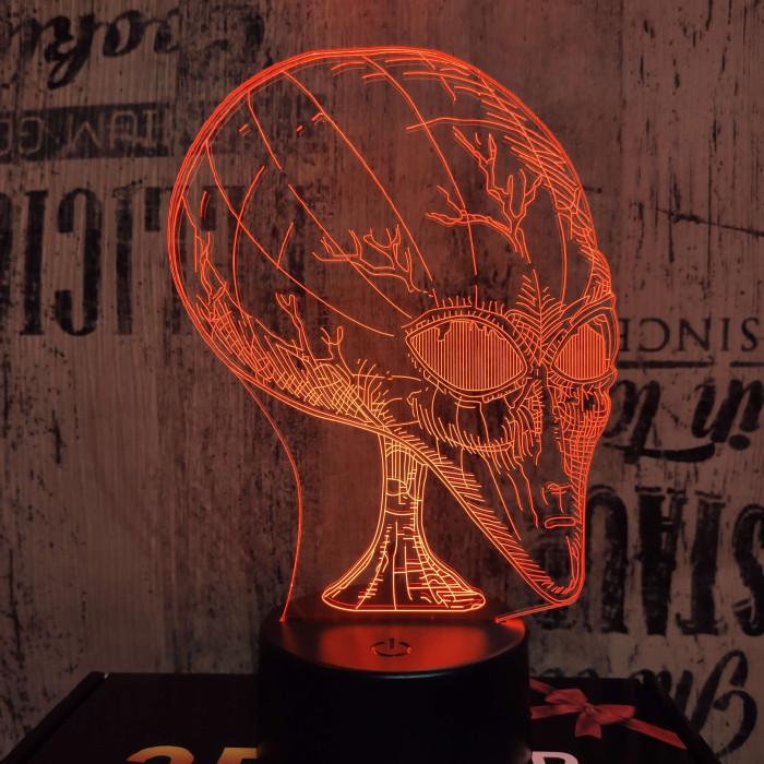 Ufó fej 7 színű 3D led lámpa