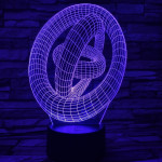 Abstrakt 7 színű 3D led lámpa