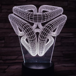 Absztrakt 7 színű 3D led lámpa