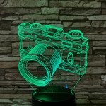 Fényképezőgép Retro 7 színű 3D led lámpa