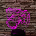 Fényképezőgép Retro 7 színű 3D led lámpa