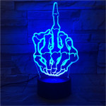 Középső Ujj 7 színű  3D led lámpa