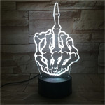 Középső Ujj 7 színű  3D led lámpa