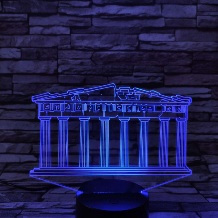 Akropolisz 7 színű 3D led lámpa