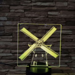 Szélmalom 7 színű 3D led lámpa