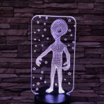 Ufó 7 színű 3D led lámpa