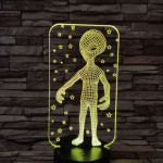 Ufó 7 színű 3D led lámpa