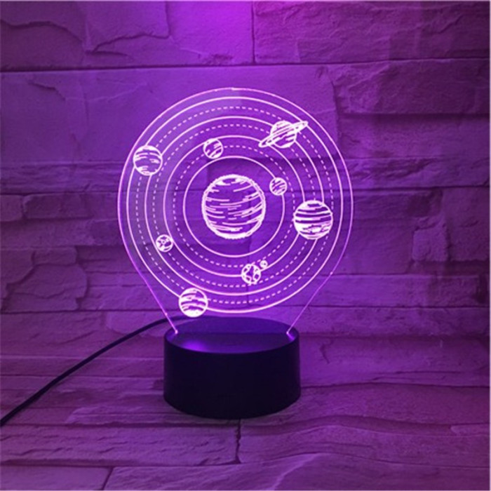 Naprendszer 3d led lámpa