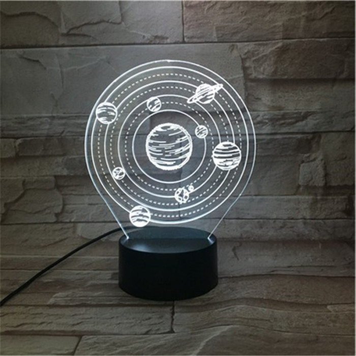 Naprendszer 3d led lámpa