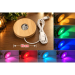 Glob de cristal Colibri, lampă LED 3D cu 7 culori