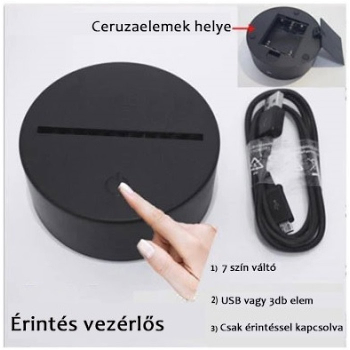 Varázslatos Unikornis 7 színű LED Lámpa – Egyedi névvel