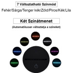 Sálas bagoly  7 színű 3D led lámpa