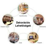 Sálas bagoly  7 színű 3D led lámpa