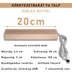 Traktor személyre szabott 20 cm fa talppal 7 színű 3D led lámpa