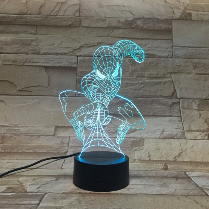 Pók 3D led lámpa