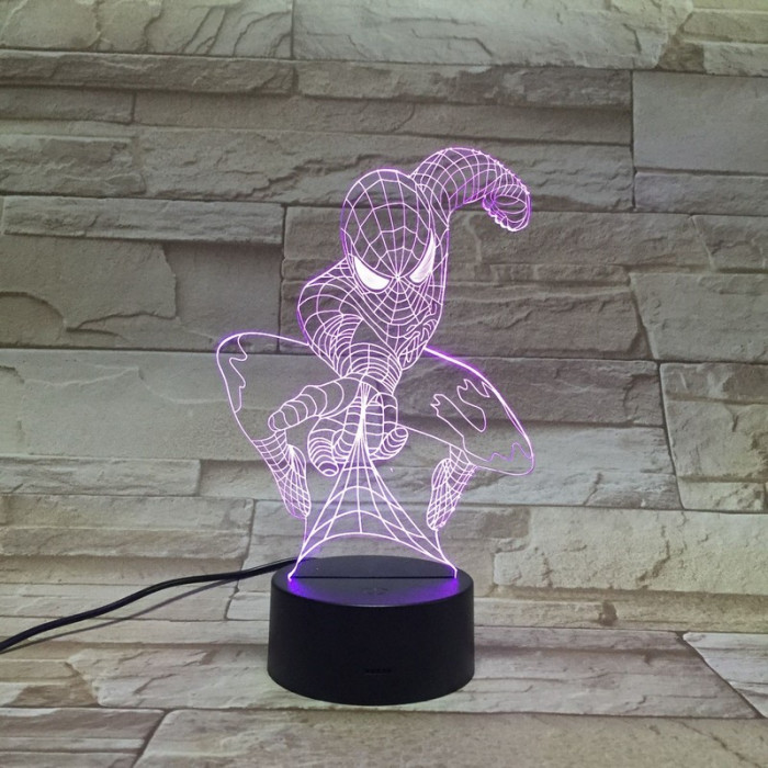 Pók 3D led lámpa