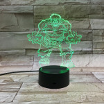 Zöld mutáns 3D led lámpa