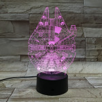 Űrhajó 7 színű 3D led lámpa