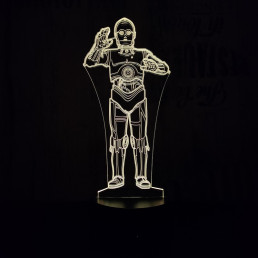 Robot  7 színű 3D led lámpa