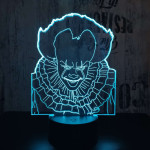 Bohóc 7 színű 3D led lámpa
