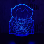 Bohóc 7 színű 3D led lámpa