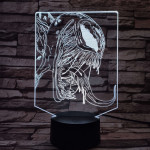 Venom 7 színű 3D led lámpa