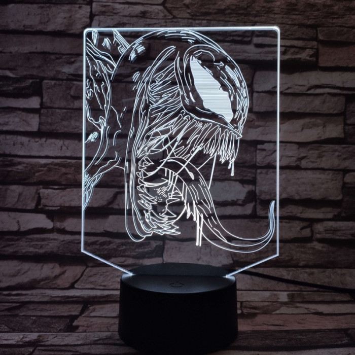 Venom 7 színű 3D led lámpa