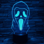Álarc 7 színű 3D led lámpa