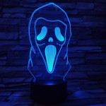 Álarc 7 színű 3D led lámpa
