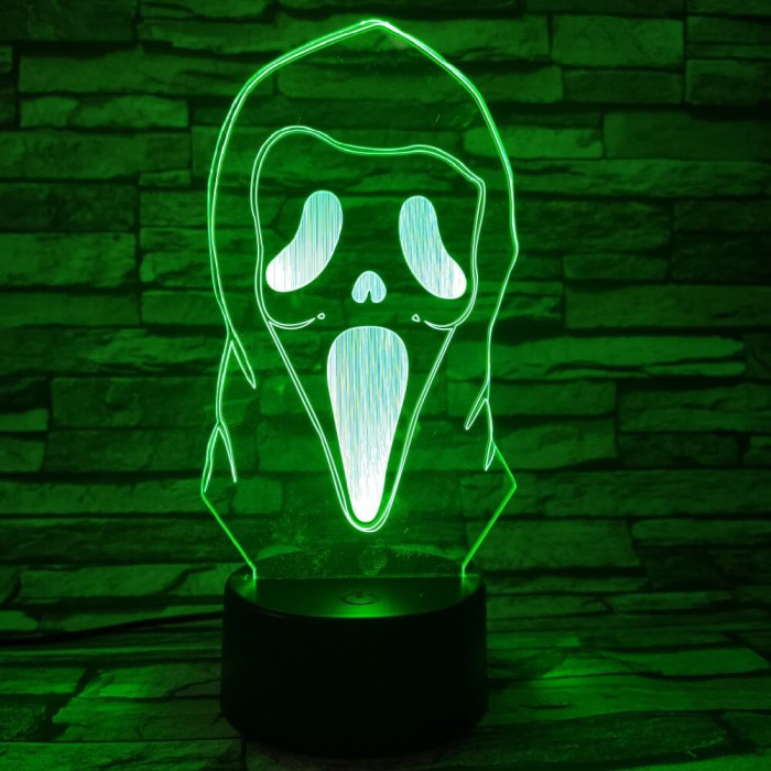 Álarc 7 színű 3D led lámpa