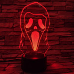 Álarc 7 színű 3D led lámpa