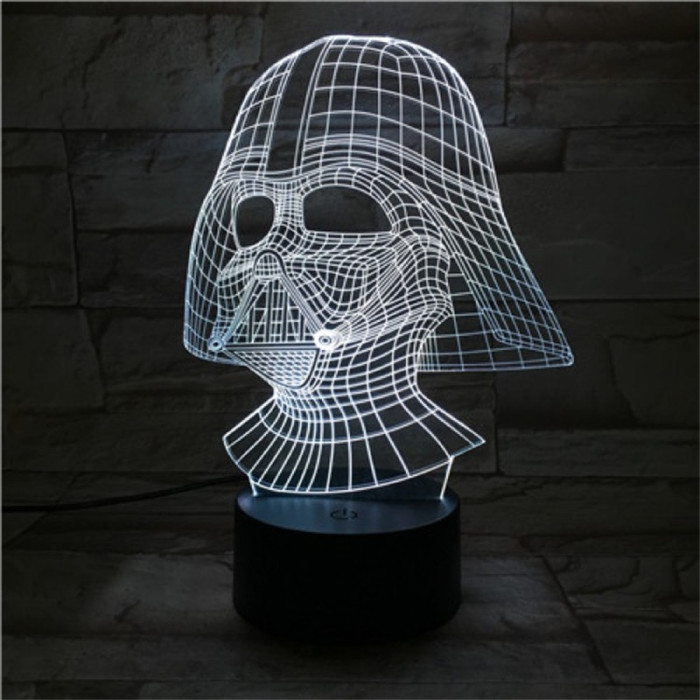 Sötét Nagyúr  7 színű  3D led lámpa