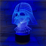 Sötét Nagyúr  7 színű  3D led lámpa