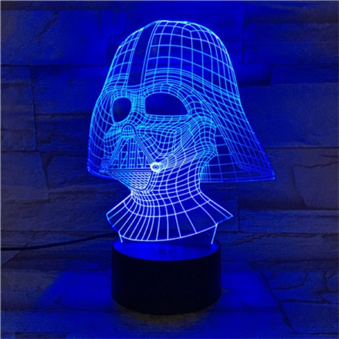 Sötét Nagyúr  7 színű  3D led lámpa