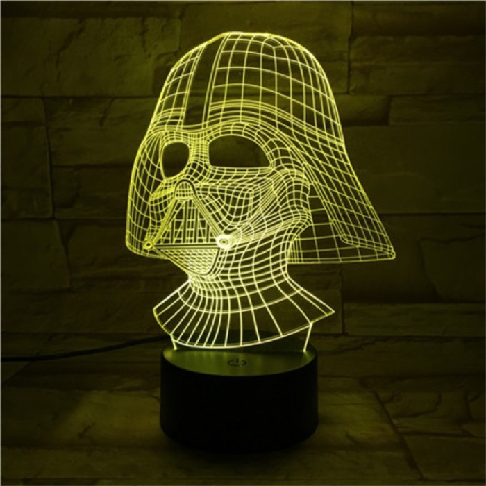 Sötét Nagyúr  7 színű  3D led lámpa