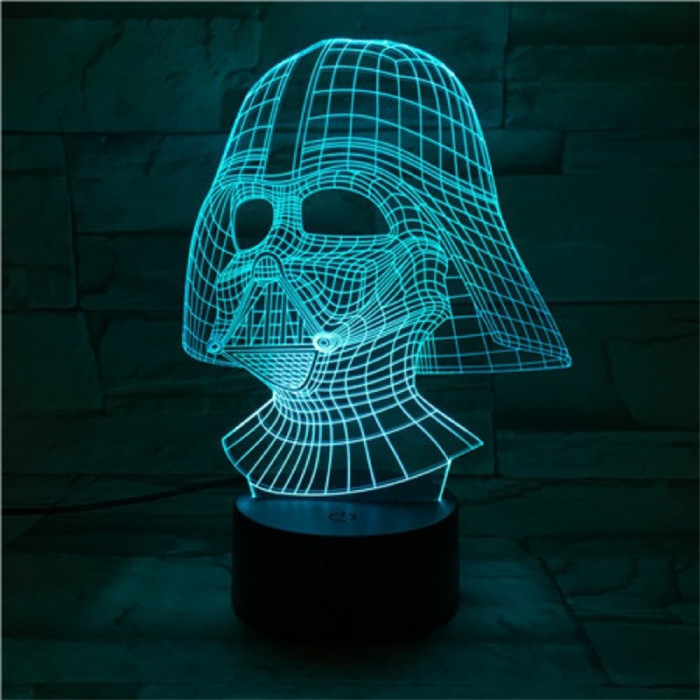 Sötét Nagyúr  7 színű  3D led lámpa